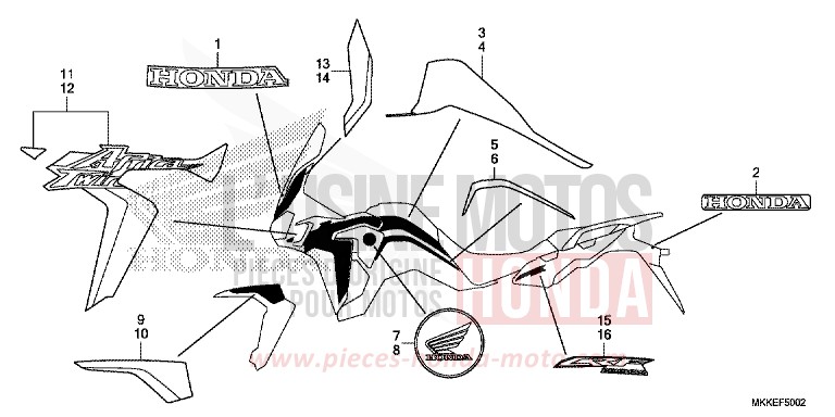 MARKE/STREIFEN (3) von Africa Twin GRAND PRIX RED (R380B) von 2019